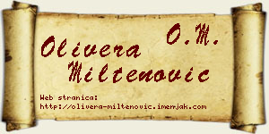 Olivera Miltenović vizit kartica